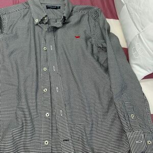 Southern marsh black & white dress shirt boys 10-12